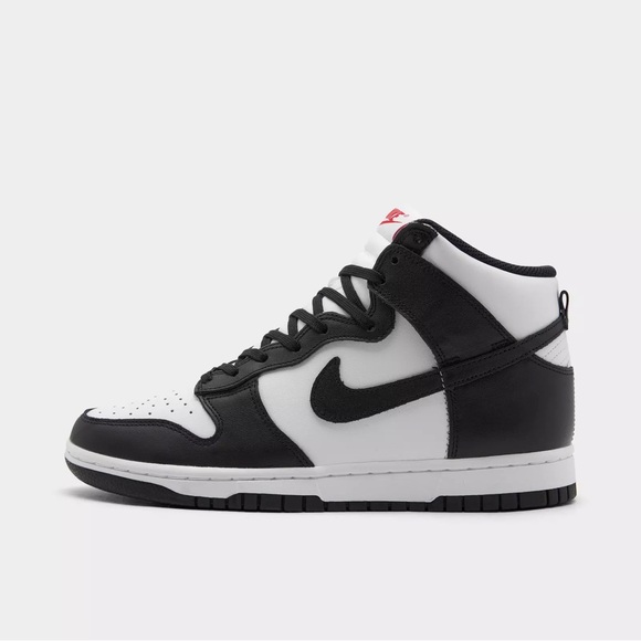 Nike dunk mid high black white leather sneakers 7Y